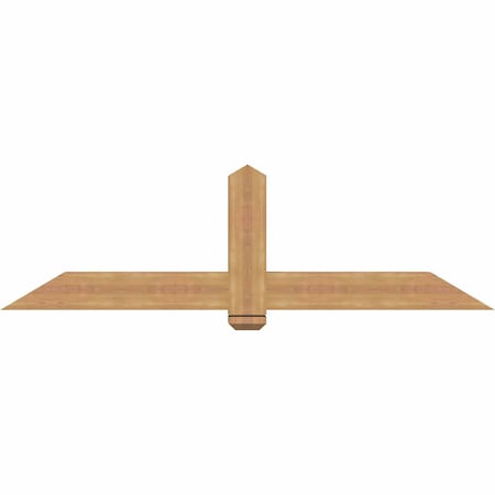 Ekena Millwork Eugene Smooth Timber Gable Bracket, Western Red Cedar, 72"W x 21"H x 5 1/2"D x 5 1/2"F, 7/12 Pitch GBW072X21X0606EUG00SWR